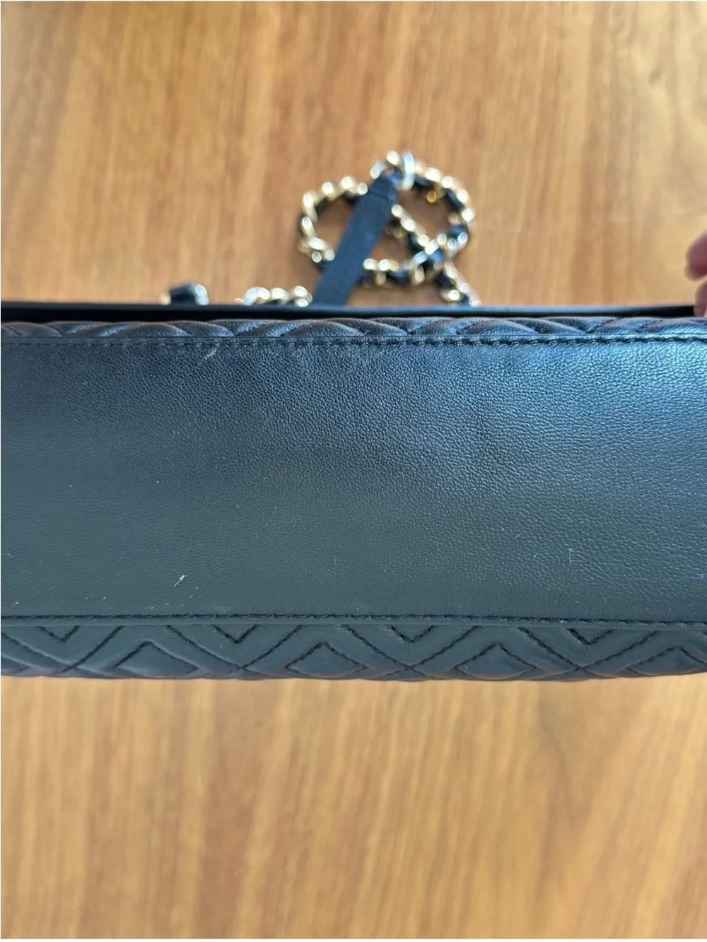 Tory Burch Fleming Quilted Leather Convertible Chain Shoulder Bag Black